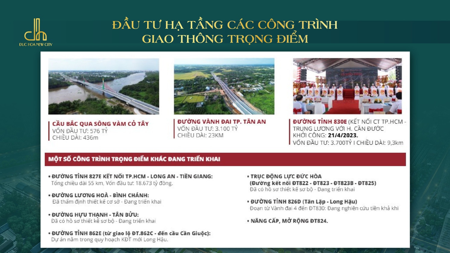 tiềm năng Dự án Đức Hoà new City