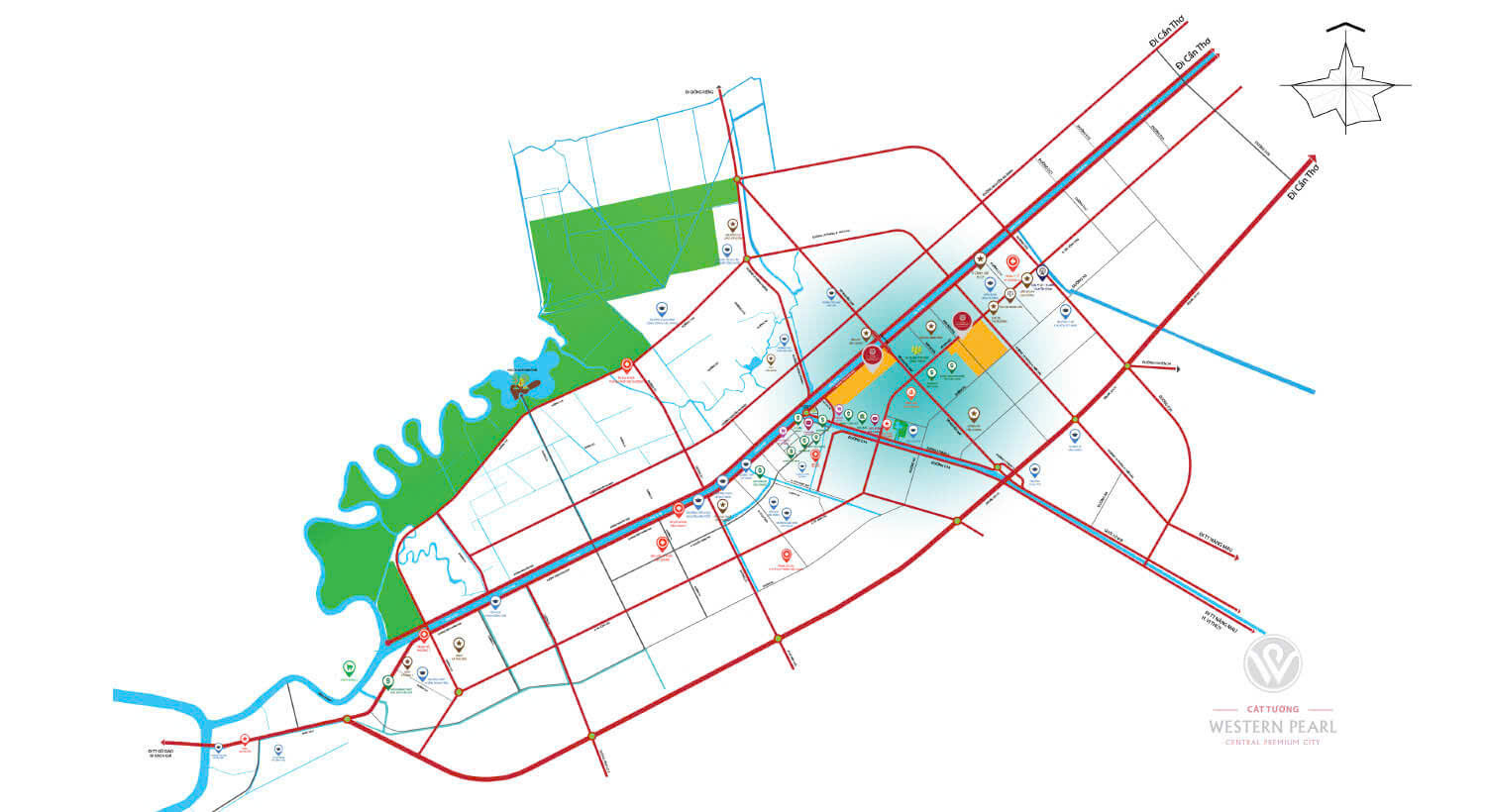 vị trí dự án cát tường western pearl